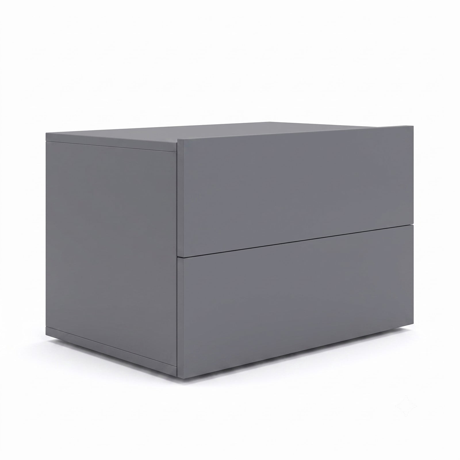 Furnibear Floating Nightstand with 2 Storage Drawers, Wall-mounted Bedside Table with Minimalist Design for Bedroom and Living Room, Gray