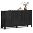 thumbnail image 1 of Furnibear Sideboard Buffet Cabinet with 4 Doors, Modern Credenza with Doors, Heavy-Duty Wood TV Media Console Table for Living Room, Hallway & Entryway, Black, 1 of 9