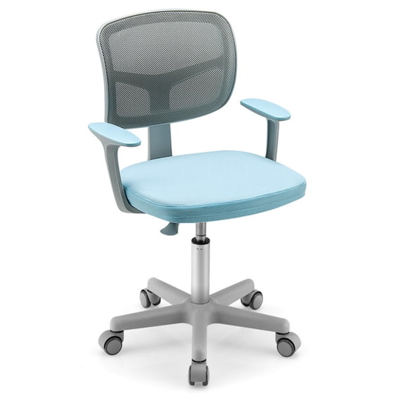 Furnibear Kids Chair Adjustable Desk Chair with Auto Brake Casters for Kids, Blue