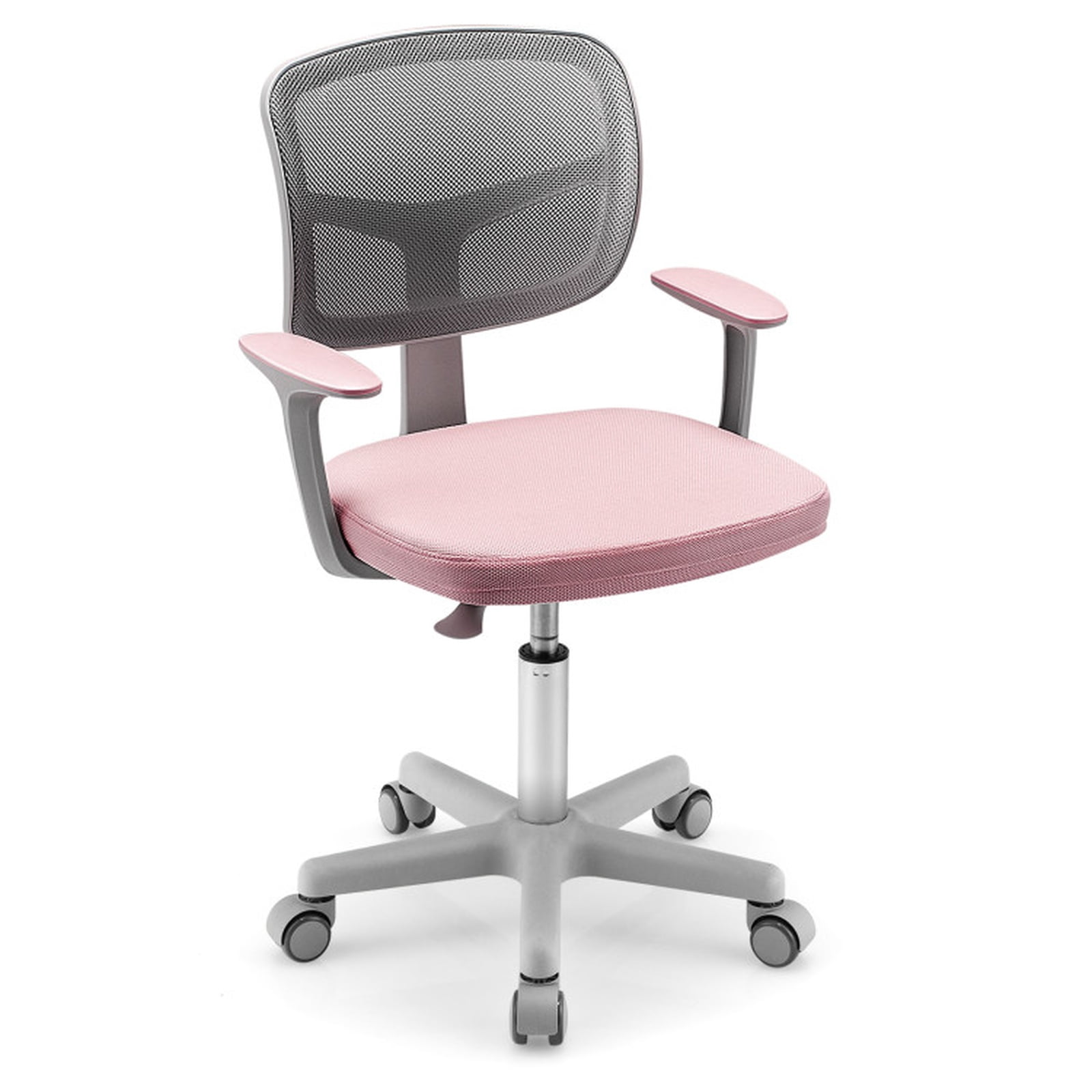 Furnibear Kids Chair Adjustable Desk Chair with Auto Brake Casters for Kids, Pink