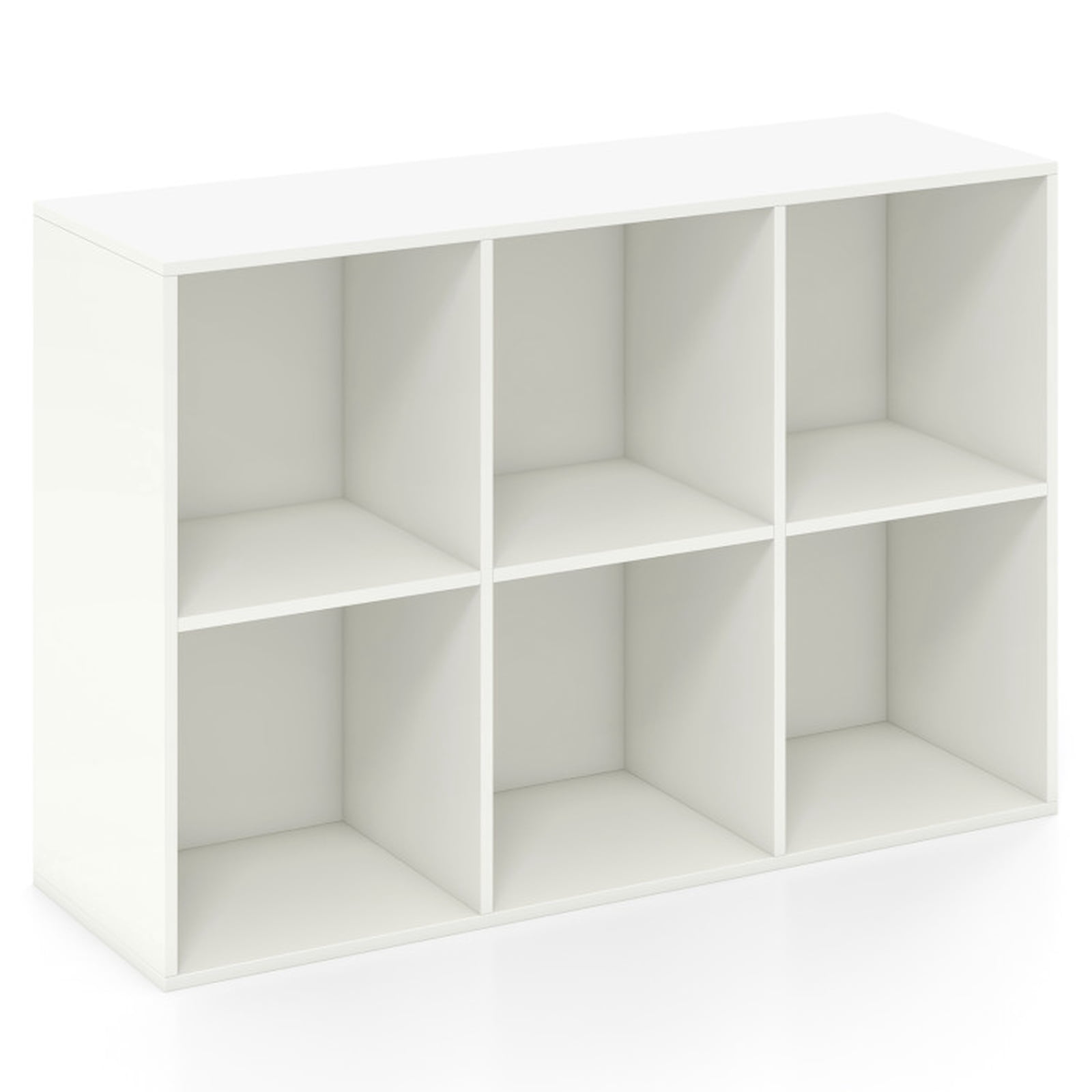 Furnibear Modern 6-Cube Bookcase with Anti-tipping Kits for Bedroom Living Room White, 36" x 11.5" x 24"