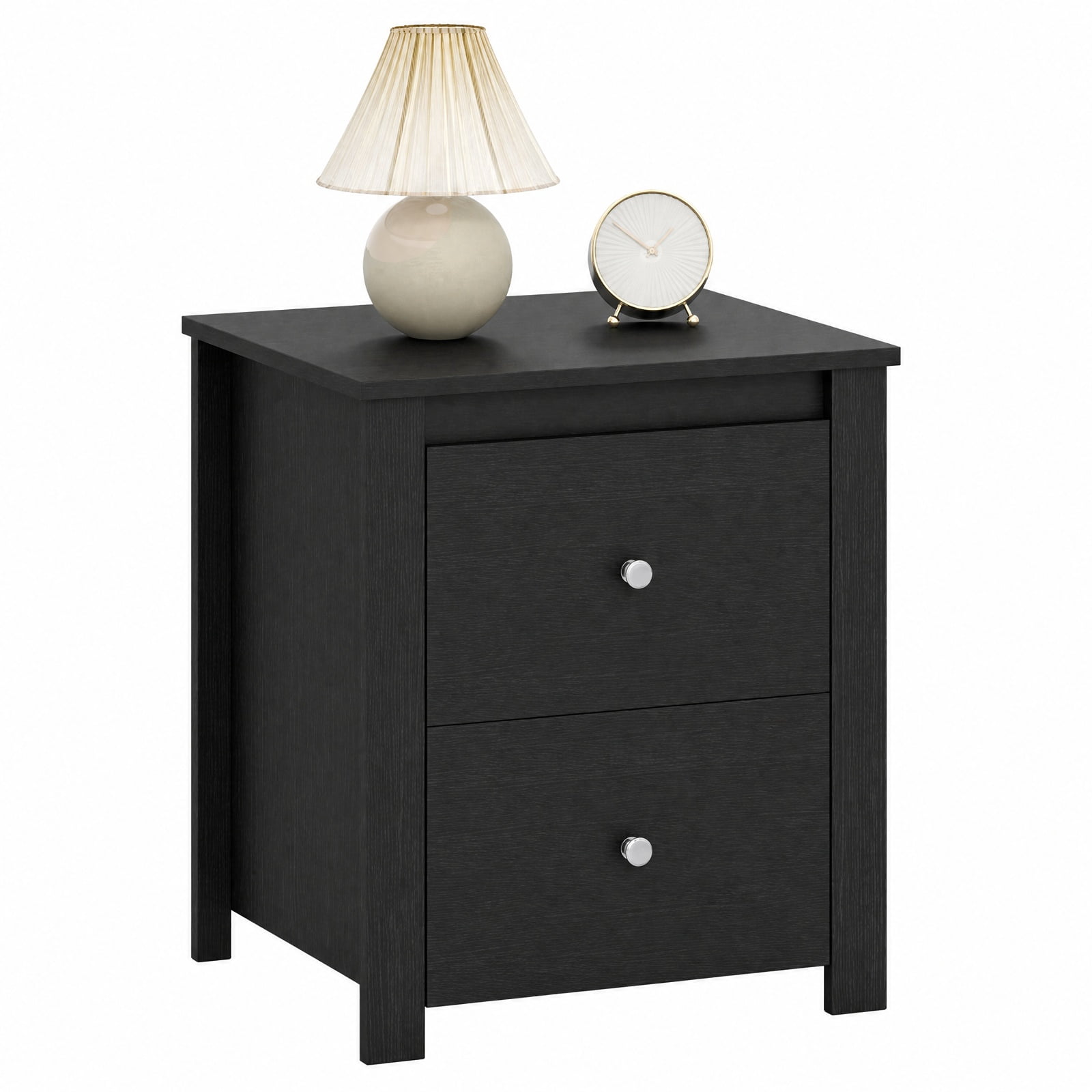 Furnibear Nightstand with 2 Drawers & Storage for Bedroom Living Room Small Spaces for Bedroom Living Room Bedside Sofa Side Small Space, Black