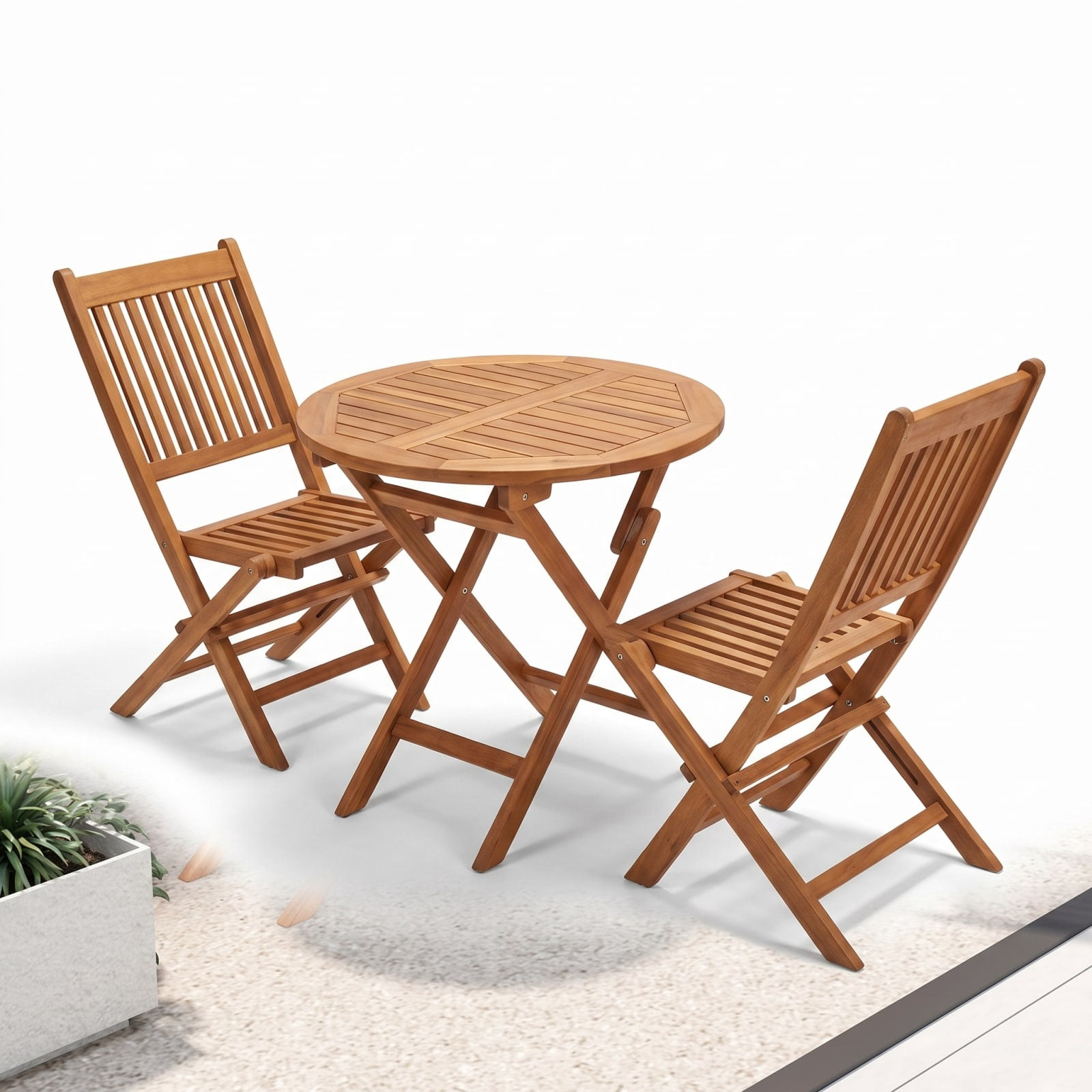 Furnibear Outdoor Teak Wood Outdoor Patio Coffee Table for Outdoor Poolside Lawn Natural Finish 220 lbs