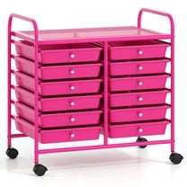 Furnibear 10 Drawer Rolling Storage Cart Mobile Utility Organizer with ...