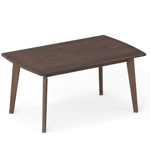 Furnibear Solid Wood Modern Coffee Table with Tapered Legs - Walnut - Living Room Cocktail Center Table