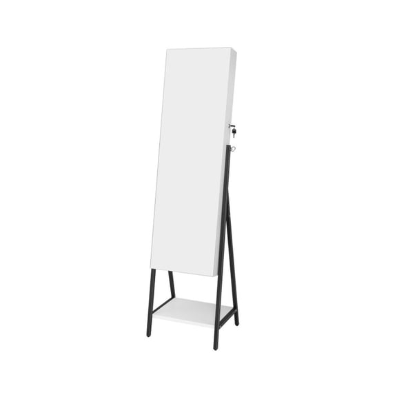 Furnibear Vanity Desk with Mirror and Lights Farmhouse Makeup Dressing Table for Bedroom Makeup Room, White