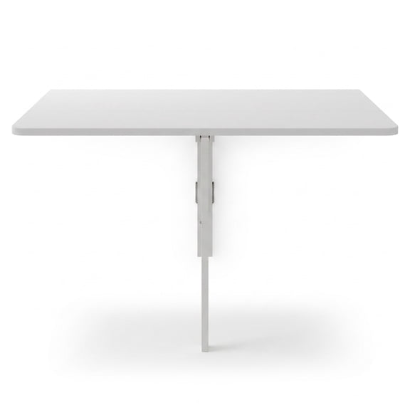 Furnibear Wall Mounted Drop-Leaf Folding Table, 31.5 x 23.5 Inch Space Saving Fold Down Wall Table for Small Spaces, Kitchen, Dining, Home Office, Balcony, White