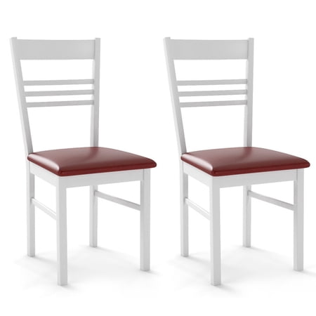 Furnibear Set of 2 Kitchen Chairs Waterproof PU Upholstery Kitchen and Dining Room Chairs Kitchen Chairs for Home Dining Room and Kitchen Use Comfortable Dining Chairs