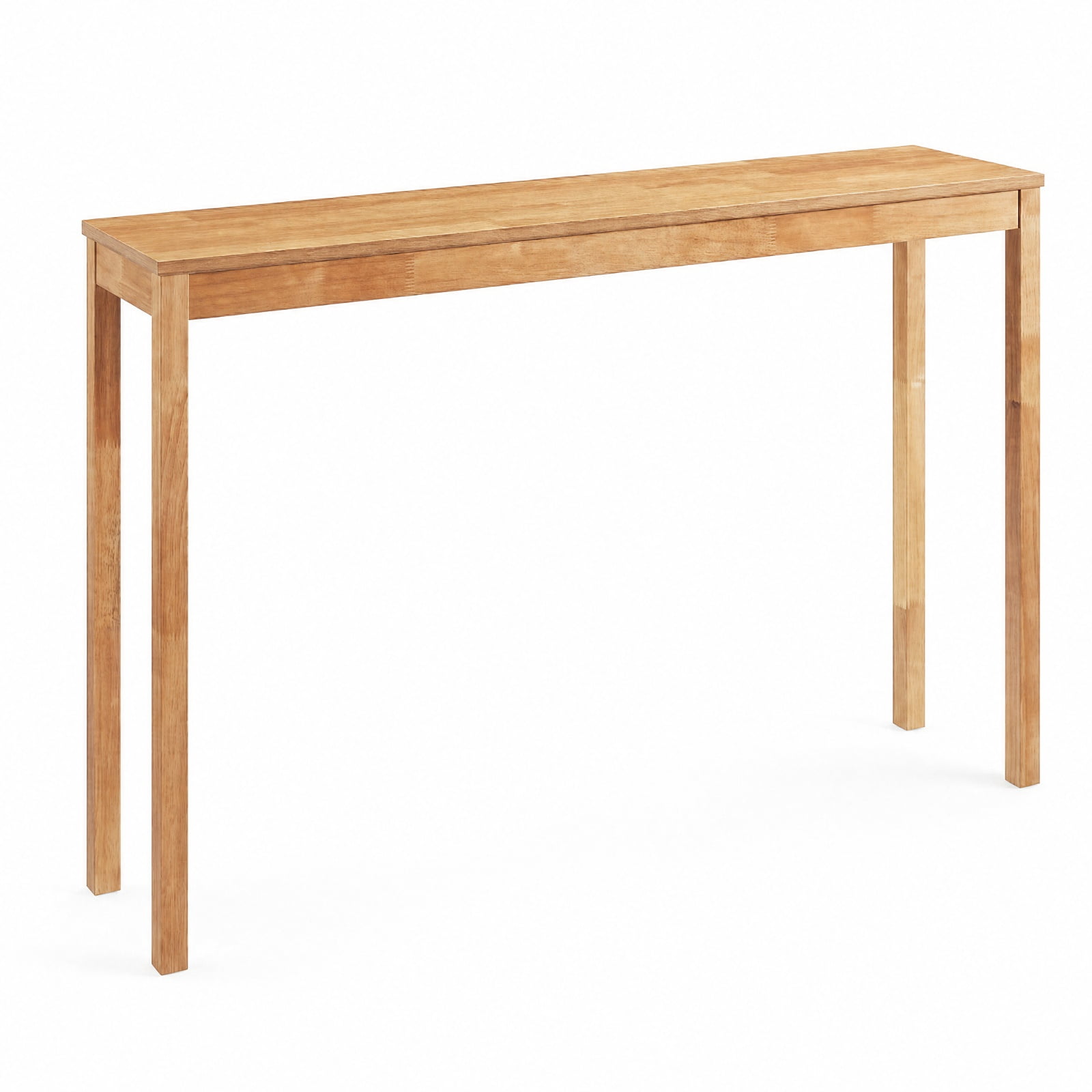 Furnibear Wooden Console Table Modern Farmhouse Narrow Sofa Table with Thickened Top for Entryway Hallway and Living Room, Natural