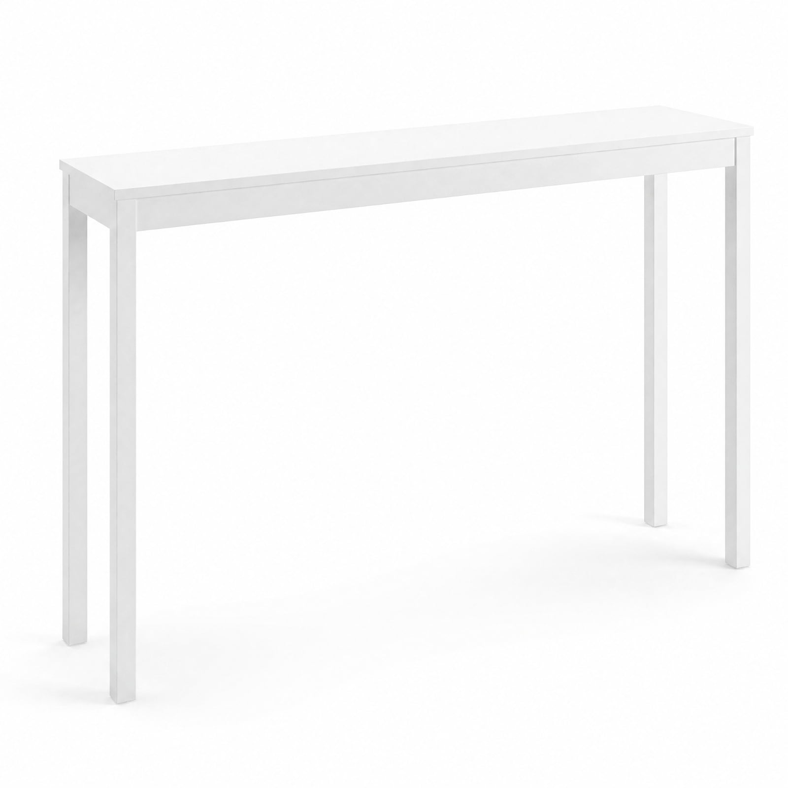 Furnibear Wooden Console Table Modern Farmhouse Narrow Sofa Table with Thickened Top for Entryway Hallway and Living Room, White