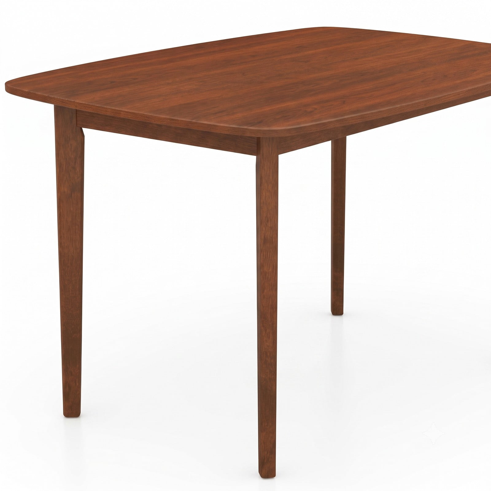 Furnibear Wooden Dining Table for 2-4 People, Rectangular Kitchen Table with Rubber Wood Legs, Space-Saving Dinner Table for Small Apartment, Kitchen, Dining, Walnut