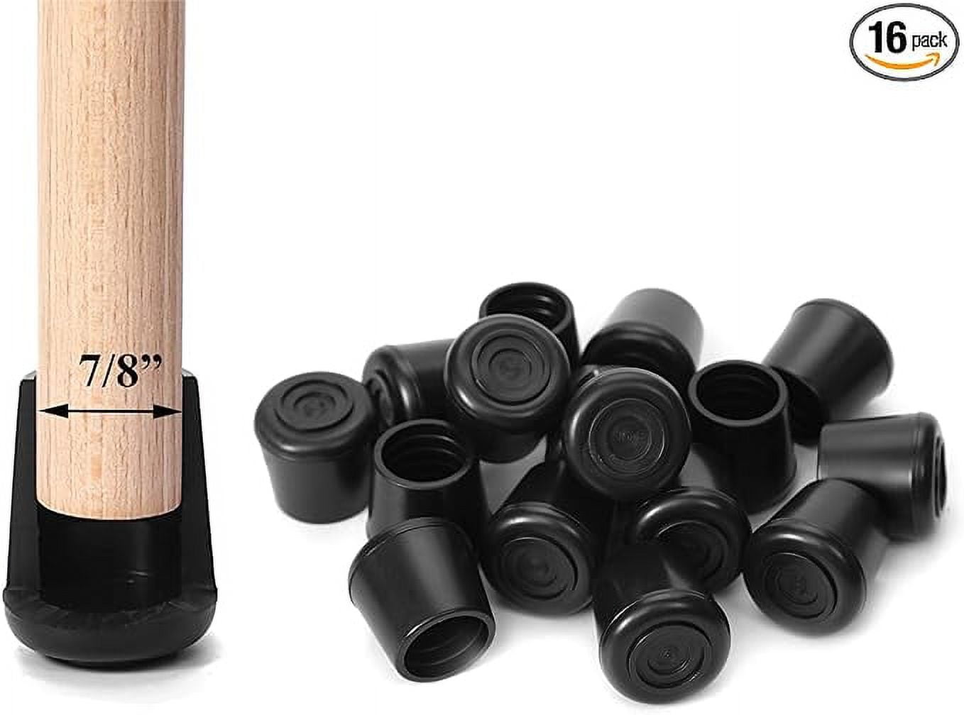 Furnigear Chair Leg Tips Caps NonSlip Rubber Leg Tips 7/8” Inner