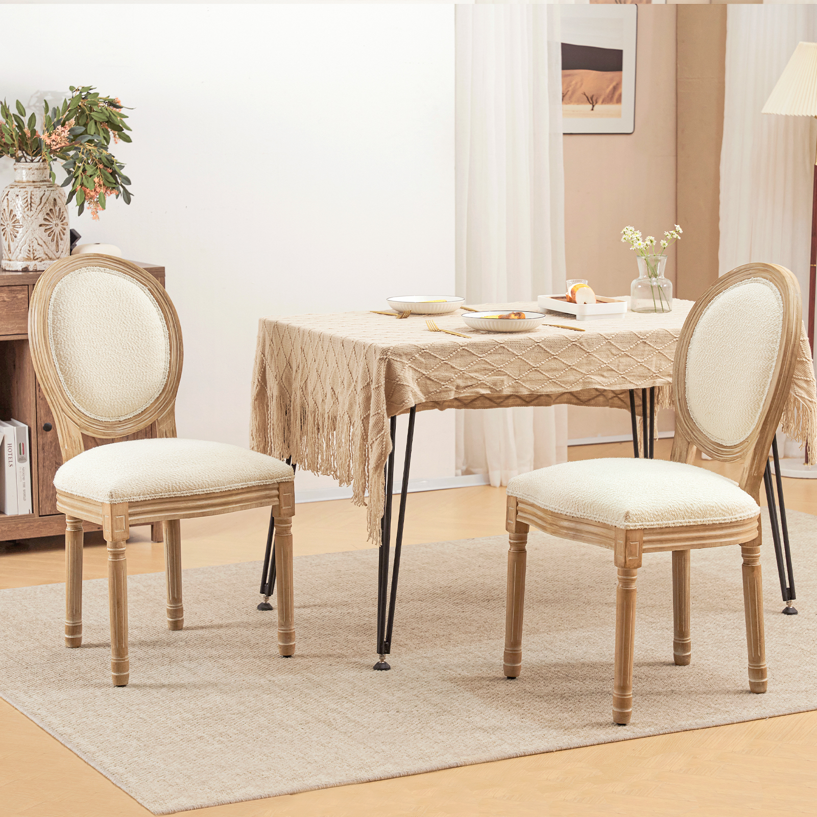 Furniliving French Dining Chairs Set of 2, Farmhouse Liberia Ubuy