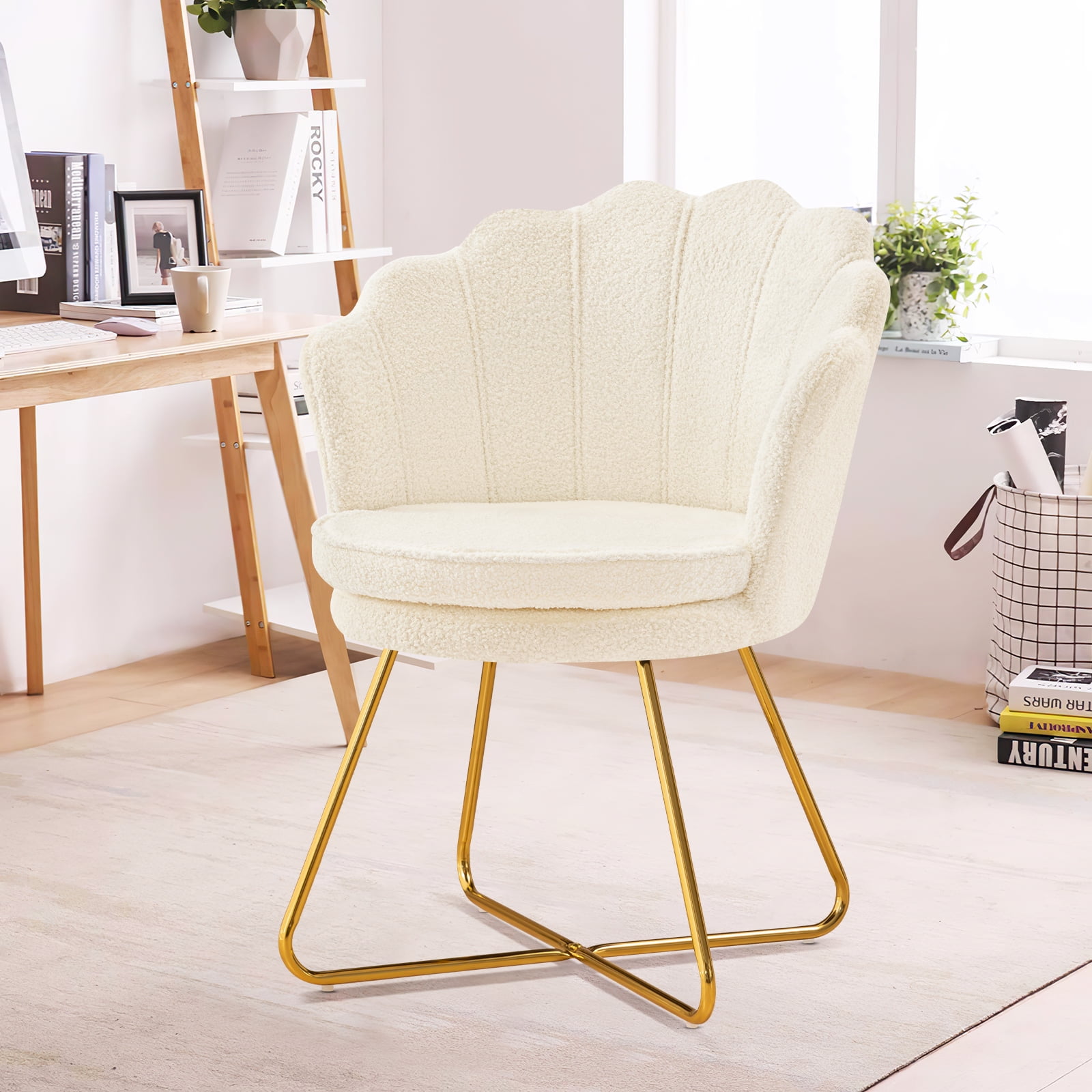 Vanity chair discount with back walmart