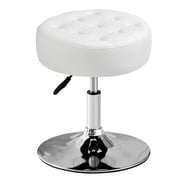 Furniliving Modern Vanity Stools, Tufted Swivel Vanity Chair, Makeup Chair for Bedroom Living Room, Ivory White