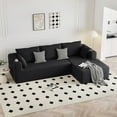 thumbnail image 1 of Furniliving Modular Sectional Sofa, L-Shape Large Cloud Sofas with Deep Seat, Modern Minimalist Upholstered Couches for Living Room Bedroom, No Assembly Required, Black, 1 of 8