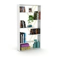 thumbnail image 1 of Furnish Home Store Wood Frame Etagere Open Back 6 Shelves Bookcase Industrial Style Bookshelf for Offices and Living Rooms, 1 of 8