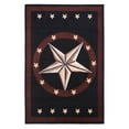 thumbnail image 1 of Furnish My Place 625 Star Black 9'x13' Texas Western Star Decor Cowboy Area Rug, Stain Resistant Mat, Latex Backed Rugs, Black, 1 of 8