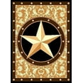 thumbnail image 1 of Furnish My Place 626 Star Gold 3'6"x5'6" Texas Western Star Decor Cowboy Area Rug Stain Resistant, Latex Backed Rugs, Gold, 1 of 5