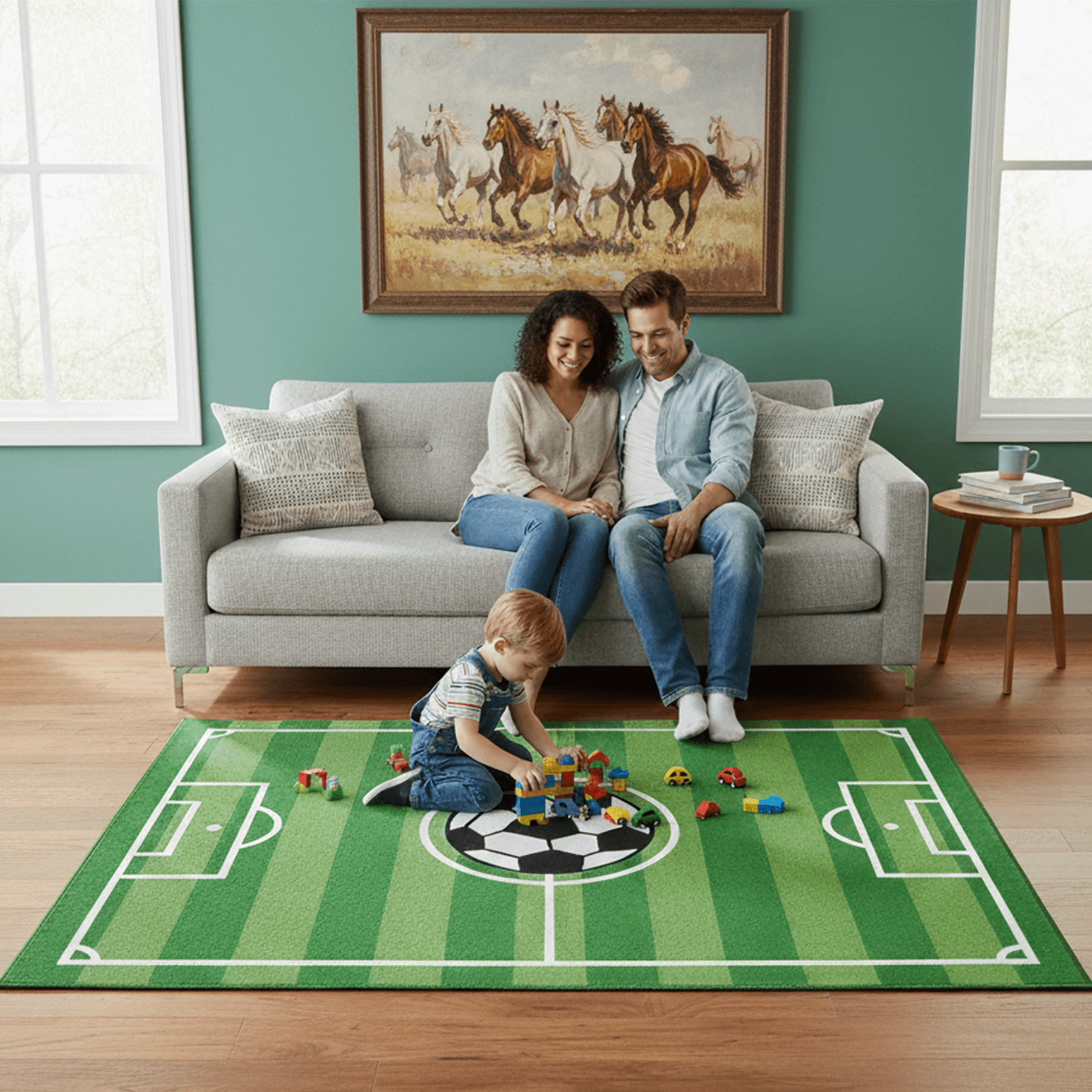 Furnish My Place 680 Strips Soccer 6'7