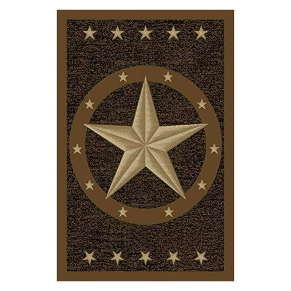 Furnish My Place 800 Texas Star 2'2"x8' Runner Cowboy Area Kids Rug for Playroom, Bathroom & Kindergarten Classroom, Skid Resistant Rubber Backing Floor Mat, Texas Western Star Rustic, Multicolor