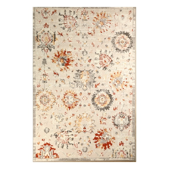 Furnish My Place Abstract Area Rug - 2 ft. x 4 ft., Peach, Floor Rug with Rustic Print