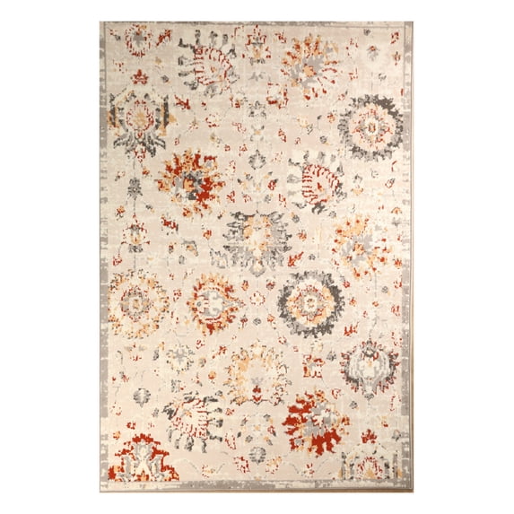 Furnish My Place Abstract Area Rug - 5 ft. x 8 ft., Peach, Floor Rug with Rustic Print