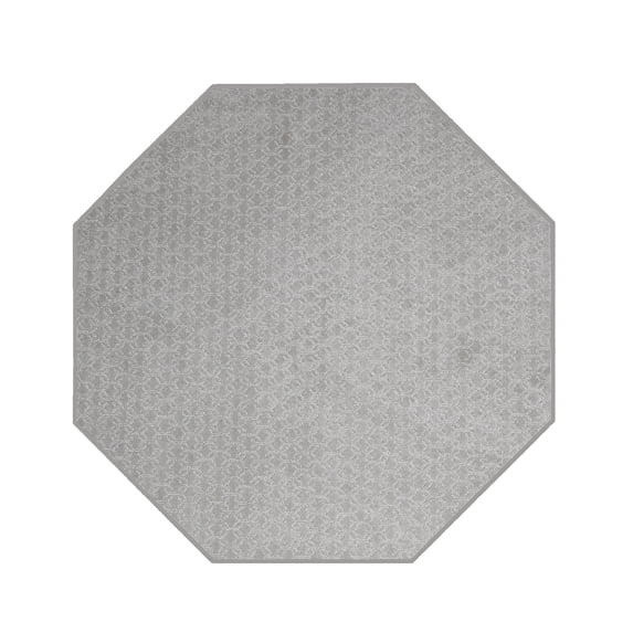 Furnish My Place Abstract Contemporary Geometrical Honeycomb Textured Modern Plush Two Tone High Low Hexagon Pattern Rug| Kids Friendly| Events Wedding | Made in USA - Valid Grey, 2' Octagon Area Rug