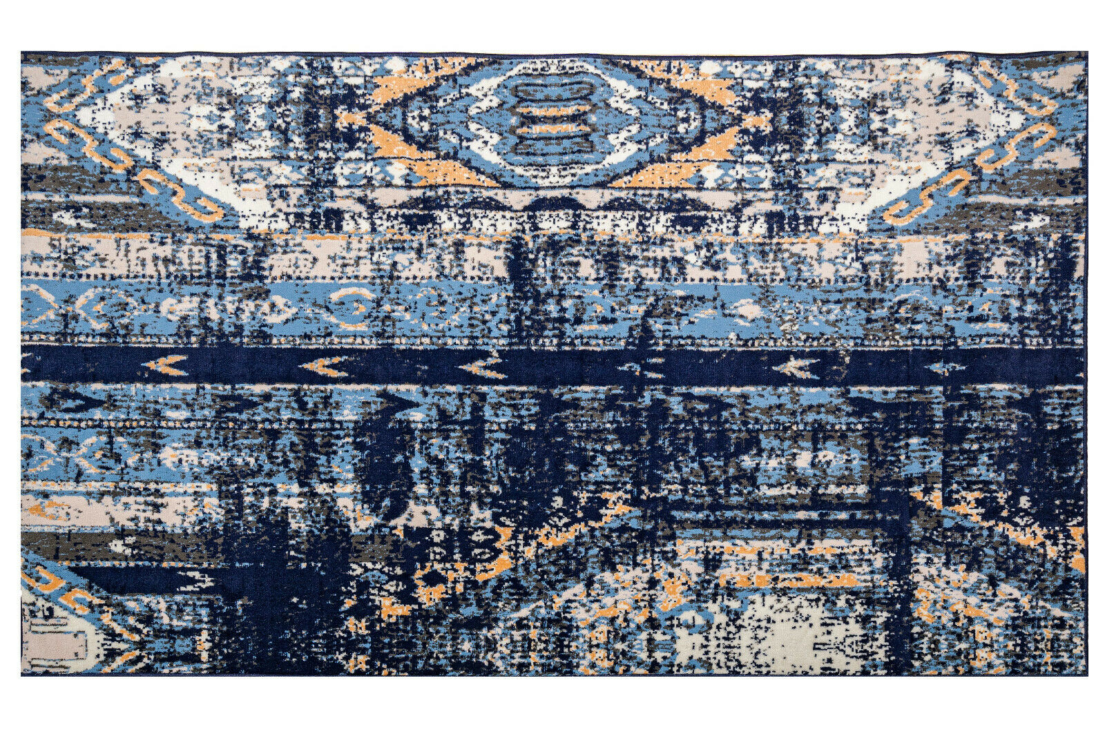 Area Rug 2d Furnish My Place Abstract Design Area Rug - 2 ft. x 4 ft., Navy, Floor ...