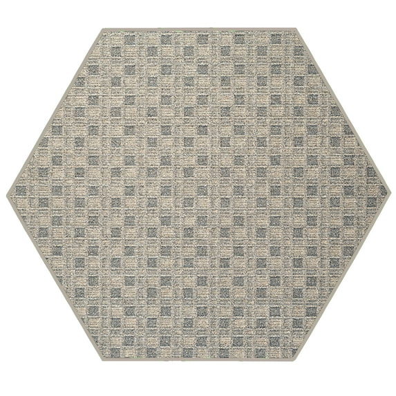 Furnish My Place Abstract Indoor/Outdoor Commercial Color Rug - Beige, 3' Hexagon, Pet and Kids Friendly Rug. Made in USA, Hexagon, Area Rugs Great for Kids, Pets, Event, Wedding