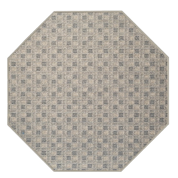 Furnish My Place Abstract Indoor/Outdoor Commercial Color Rug - Beige, 6' Octagon, Pet and Kids Friendly Rug. Made in USA, Octagon, Area Rugs Great for Kids, Pets, Event, Wedding