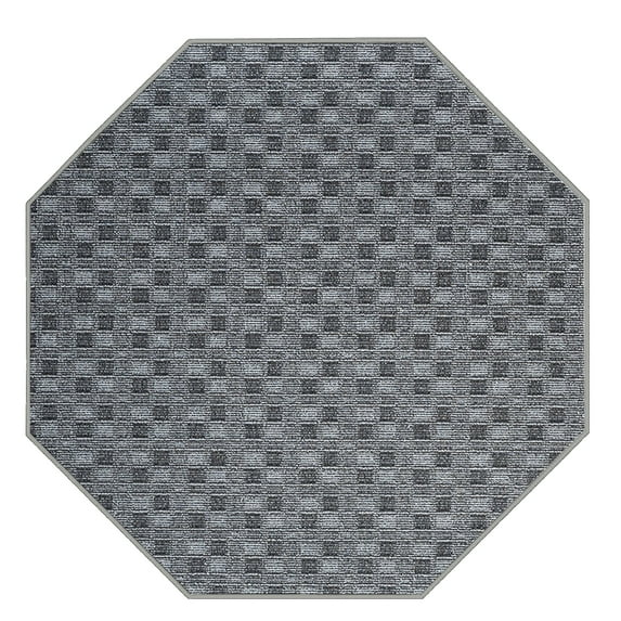 Furnishmyplace Abstract Indoor/Outdoor Commercial  Color Rug - Black, Area Rugs 2' Octagon