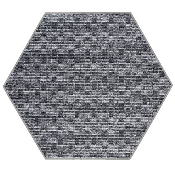 Furnishmyplace Abstract Indoor/Outdoor Commercial Color Rug - Black, Area Rugs 3' Hexagon