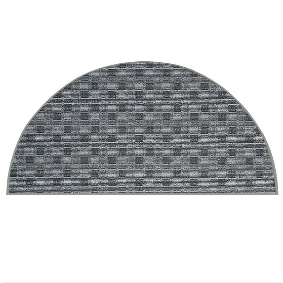 Furnishmyplace Abstract Indoor/Outdoor Commercial Color Rug - Black, Area Rugs 33" x 66" Half Round