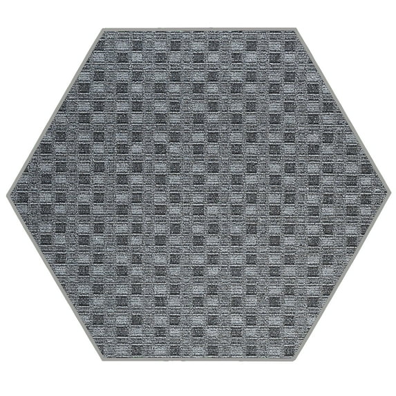 Furnishmyplace Abstract Indoor/Outdoor Commercial  Color Rug - Black, Area Rugs 5' Hexagon