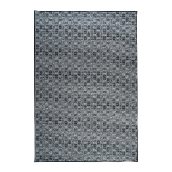 Furnishmyplace Abstract Indoor/Outdoor Commercial  Color Rug - Black, Area Rugs 7' x 9'