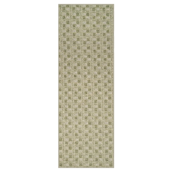 Furnish My Place Abstract Indoor/Outdoor Commercial Color Rug - Green, 3' x 42', Pet and Kids Friendly Rug. Made in USA, Runner, Area Rugs Great for Kids, Pets, Event, Wedding