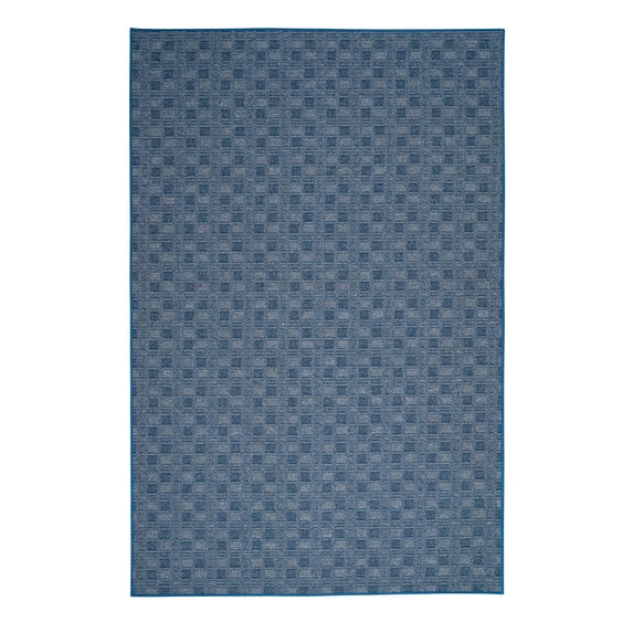Furnish My Place Abstract Indoor/Outdoor Commercial Color Rug - Navy, 12' x 13', Pet and Kids Friendly Rug. Made in USA, Rectangle, Area Rugs Great for Kids, Pets, Event, Wedding