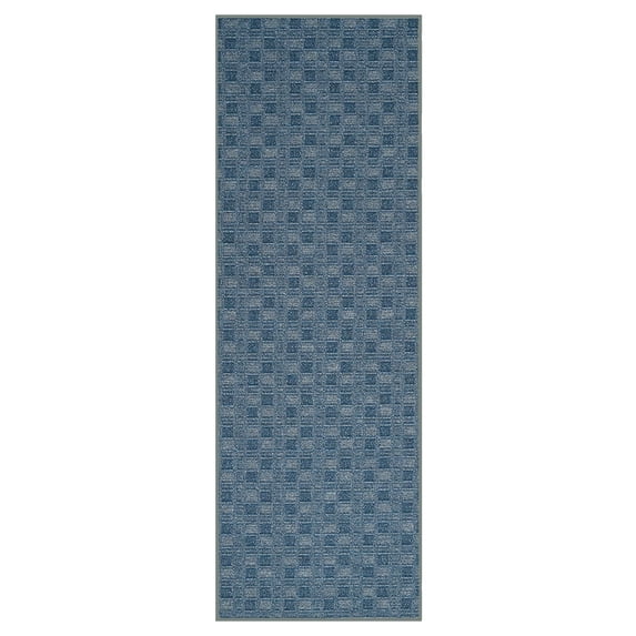 Furnish My Place Abstract Indoor/Outdoor Commercial Color Rug - Navy, 2' x 20', Pet and Kids Friendly Rug. Made in USA, Runner, Area Rugs Great for Kids, Pets, Event, Wedding