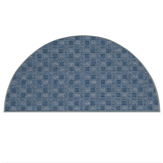 Furnish My Place Abstract Indoor/Outdoor Commercial Color Rug - Navy, 22" x 44" Half Round, Pet and Kids Friendly Rug. Made in USA, HalfRound, Area Rugs Great for Kids, Pets, Event, Wedding