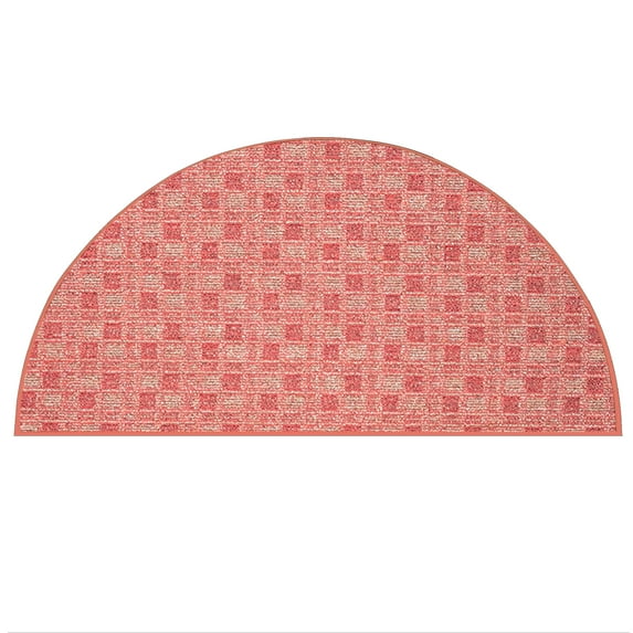 Furnishmyplace Abstract Indoor/Outdoor Commercial Color Rug - Red, Area Rugs 30" x 60" Half Round