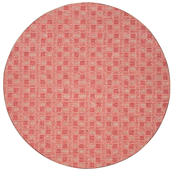 Furnishmyplace Abstract Indoor/Outdoor Commercial  Color Rug - Red, Area Rugs 7' Round