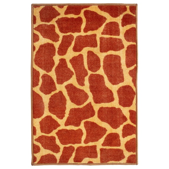 Furnish My Place Animal Print Rug - 10 ft. x 16 ft., Giraffe On Stilts, Nylon Rug for Patio, Garden, Hallway, Living Room