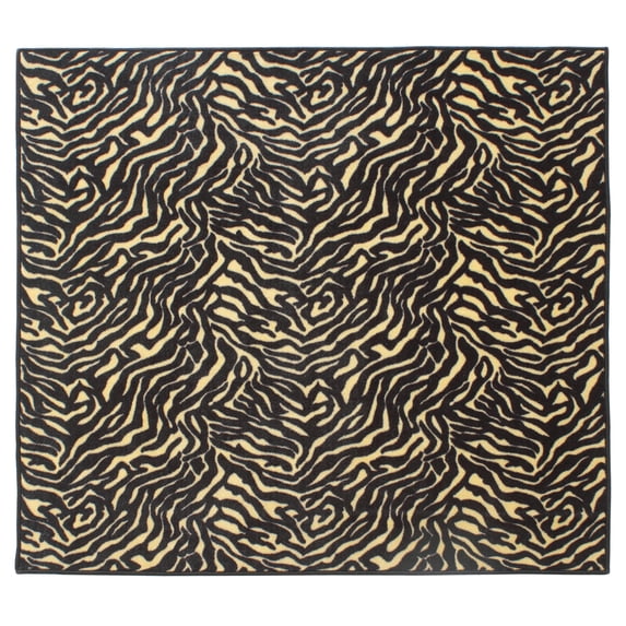 Furnish My Place Animal Print Rug - 12 ft. x 12 ft. Square, Zebra Grazer, Nylon Rug for Patio, Garden, Hallway, Living Room