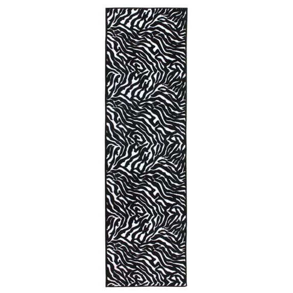 Furnish My Place Animal Print Rug - 2 ft. x 12 ft., Zebra Migrant Beauty, Nylon Rug for Patio, Garden, Hallway, Living Room