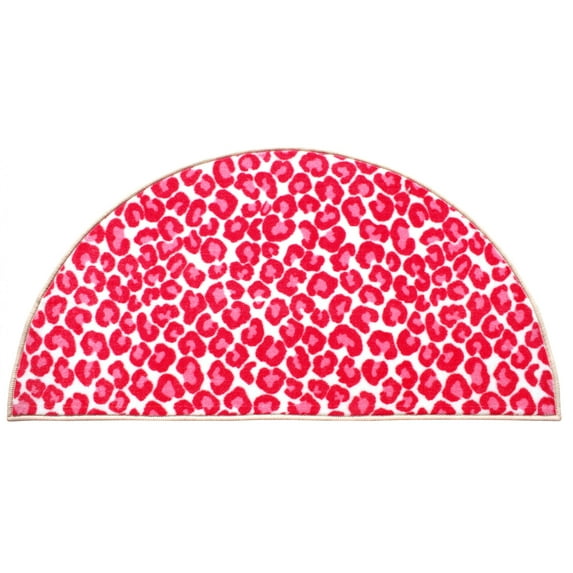 Furnish My Place Animal Print Rug - 20" x 40" Half Round, Cheetah Hang Loose, Nylon Rug for Patio, Garden, Hallway, Living Room