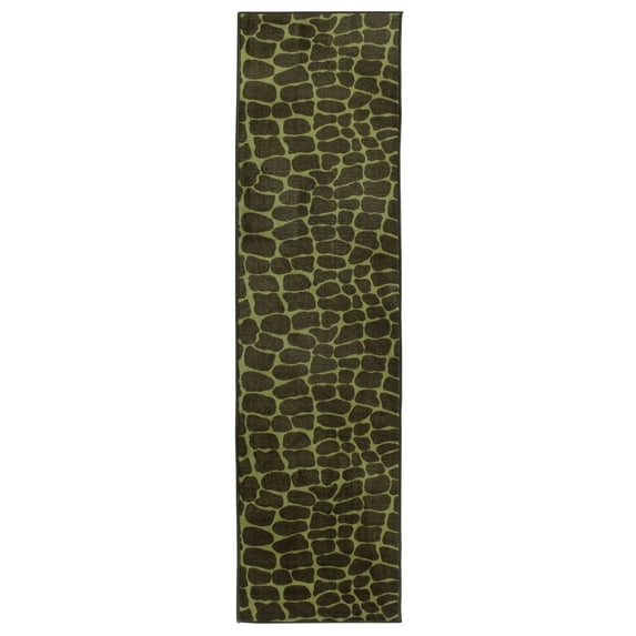 Furnish My Place Animal Print Rug - 3 ft. x 42 ft., Giraffe Tree Topper, Nylon Rug for Patio, Garden, Hallway, Living Room