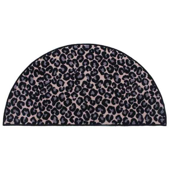 Furnish My Place Animal Print Rug - 30" x 60" Half Round, Cheetah Go Getter, Nylon Rug for Patio, Garden, Hallway, Living Room