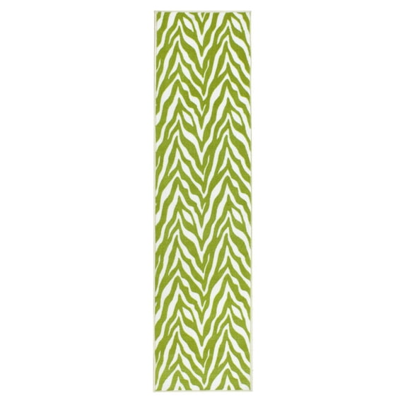 Furnish My Place Animal Print Rug - 5 ft. x 18 ft., Zebra Grassland Nomad, Nylon Rug for Patio, Garden, Hallway, Living Room