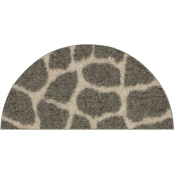 Furnish My Place Animal Print Rug - 54" x 108" Half Round, Crocodile Lounge Around, Nylon Rug for Patio, Garden, Hallway, Living Room